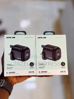 Green Lion 25w Adapter Q-Series Uk Plug Usb-C Usb-A