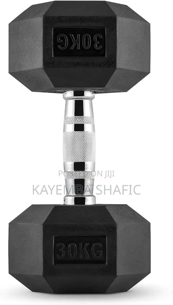 30kg Rubber Hex Dumbbells (Pair) – Heavy Duty Gym Weights