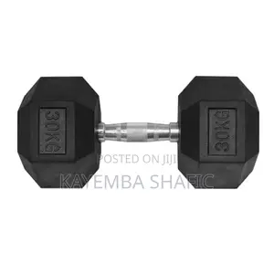 30kg Rubber Hex Dumbbells (Pair) – Heavy Duty Gym Weights
