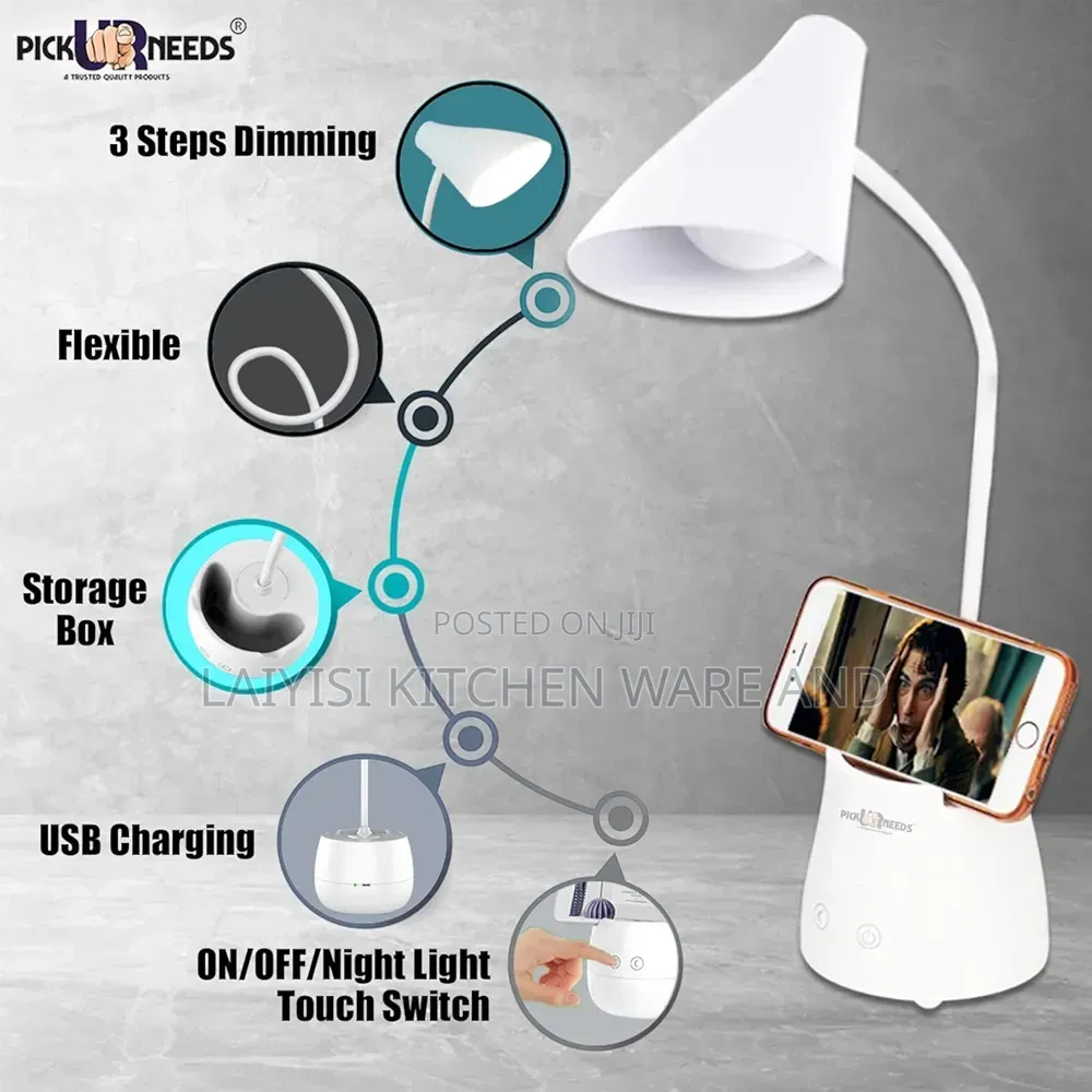 Led Desk Lamp, Study 3brightening Levels, Table Lamp For Home Office,