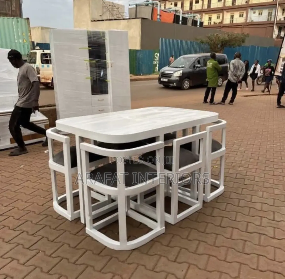 Modern White 6-Seater Dining Set