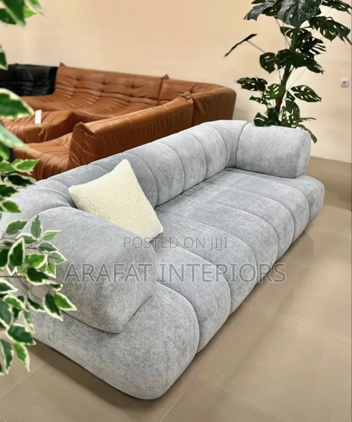 Gorgeous Light Gray Modern Sectional Sofa