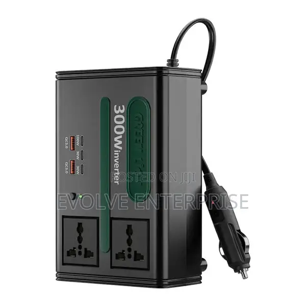 Green Lion Gc300 Car Inverter 300w 7in1 Multi-Port With Dc to Ac Dc