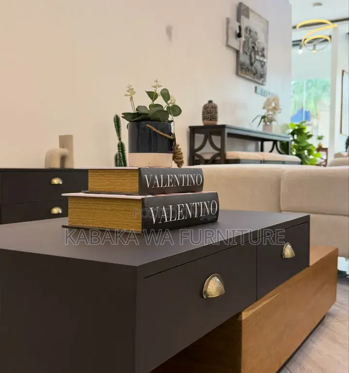 Wooden Black/ Tv Stand Center /Table No Glass/ Center Table Tv Stand/