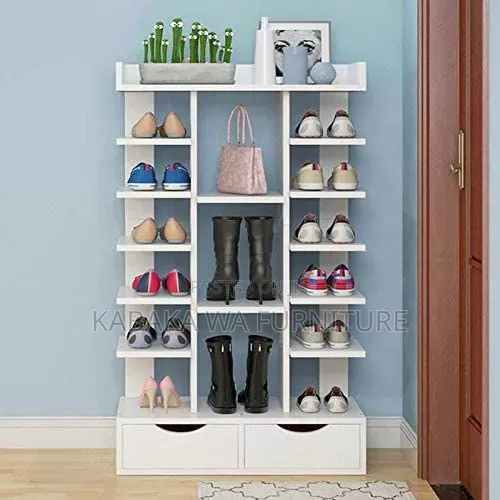 46 Pairs Shoe Rack, 14-Tier Freestanding Tall Shoe Shelf