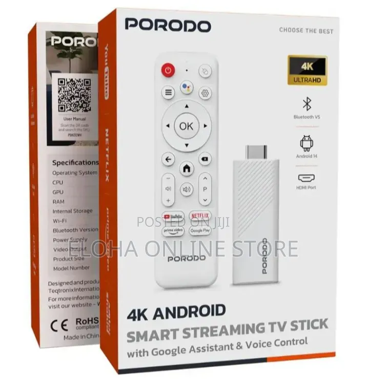 Porodo Android Smart Streaming Tv Stick