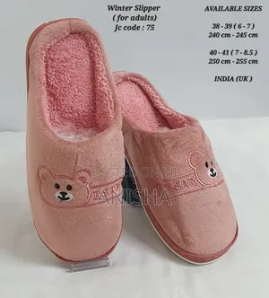 Soft Pink Winter Home Slippers – Size 37