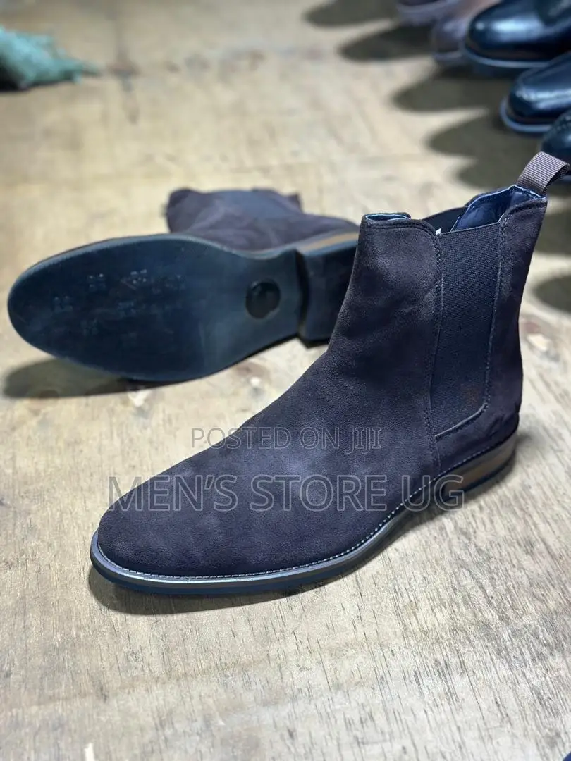 Clarks Classic Premium Suede High Top Chelsea Boots