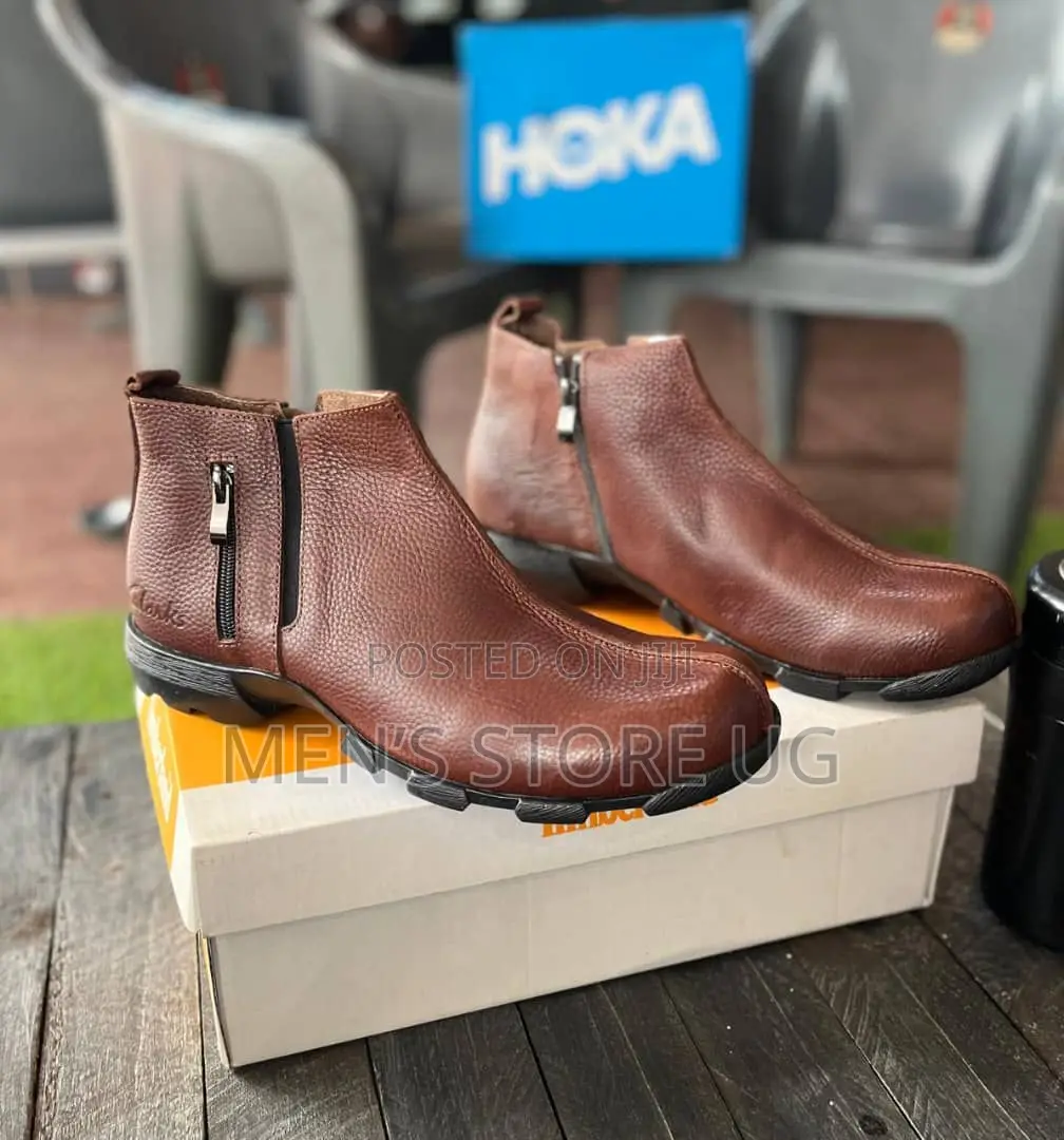 Clarks Premium Genuine Leather Gentle Causal Boots Zipper Design