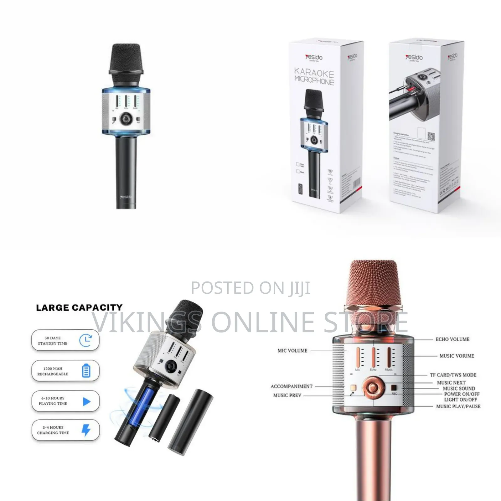 Karaoke Microphone for Kids Adult, Handheld Wireless Bluetooth