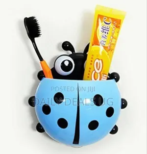 Ladybug Shaped Tooth Brush Holder With Suction Cup Cartoon