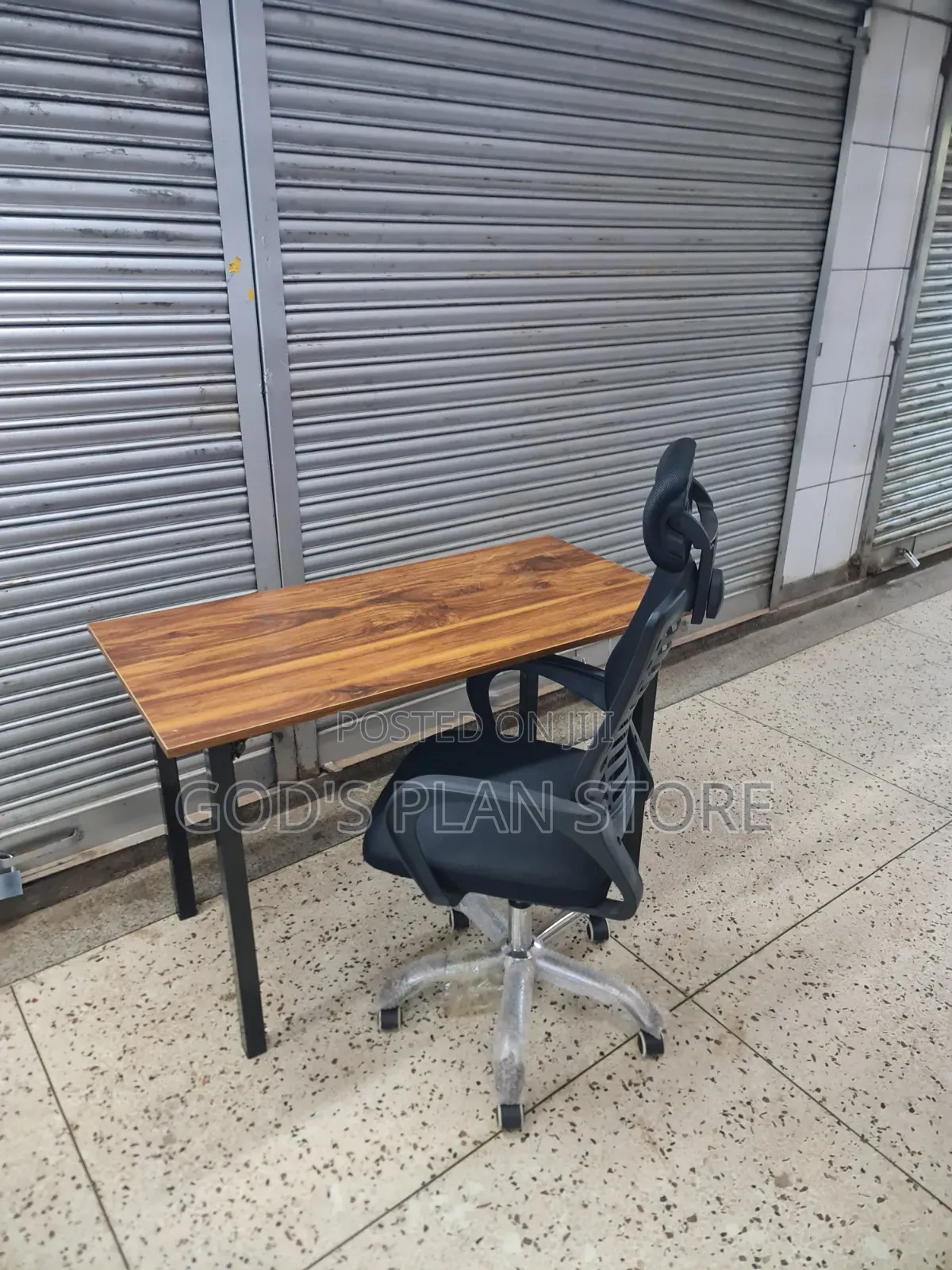 Foldable Reading Table 120cm and Ergonomic Headrest Office Chair