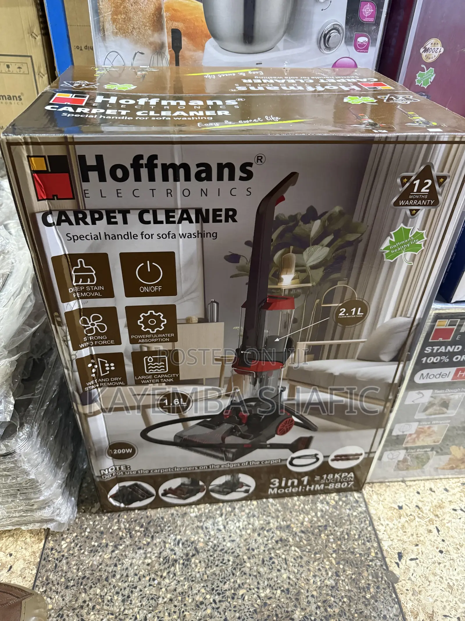 Hoffmans 3-in-1 Carpet Cleaner Hm-8807 (1200w) - Brand New