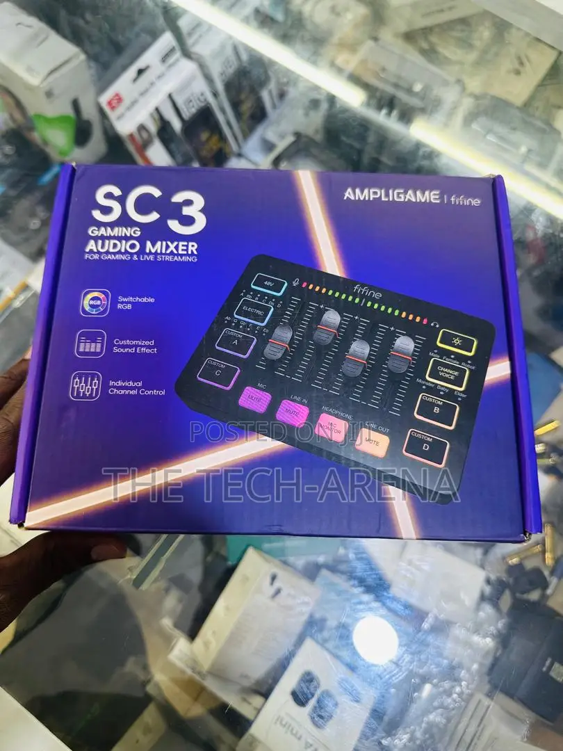 Fifine Ampligame Sc3 Gaming Audio Mixer