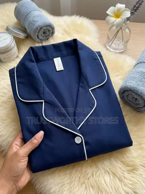 Navy Blue Sleepwear - Short Sleeved