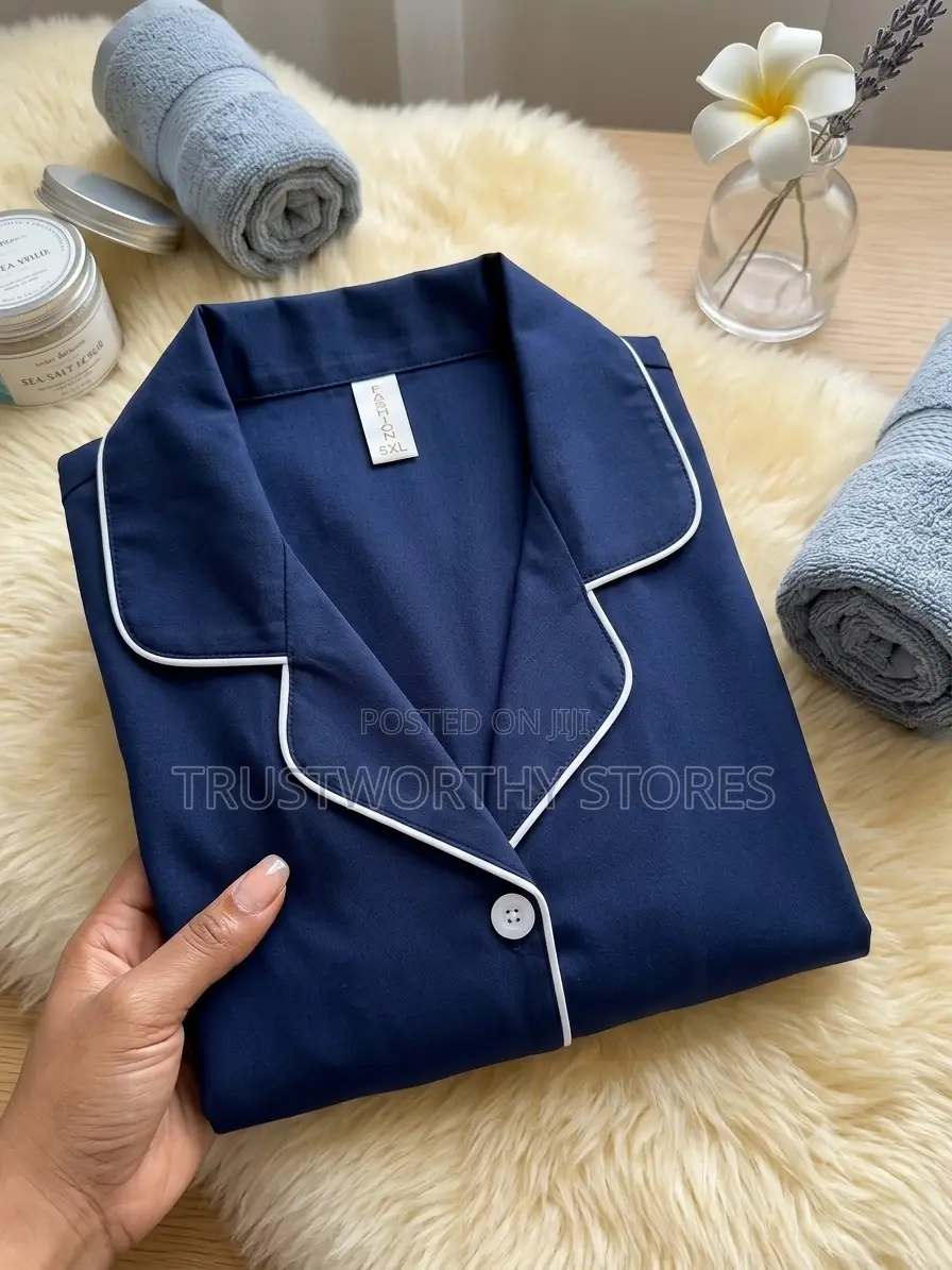 Navy Blue Sleepwear - Short Sleeved