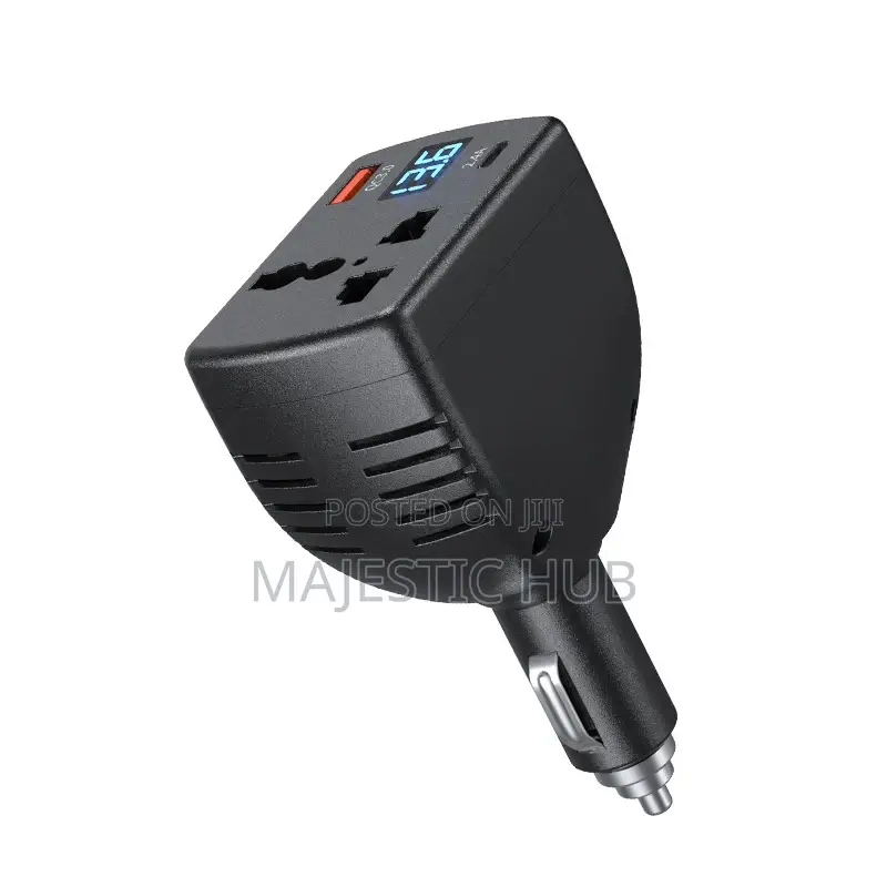 150w Car Inverter 12v-24v to 110v-220v – Digital Display