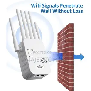 Wifi Repeater 1200m With 6 Antennas – 1200mbps Dual Band Wireless