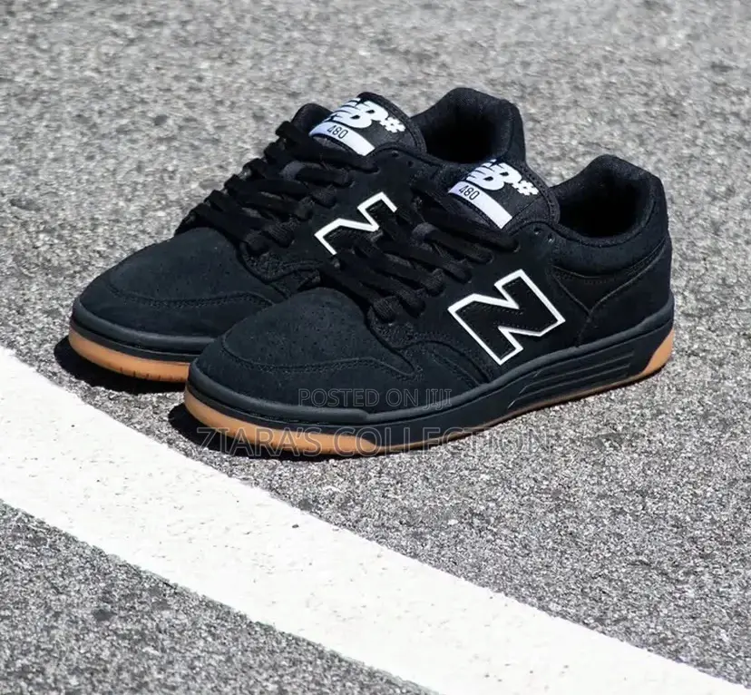 Black New Balance 480 Skate Shoes