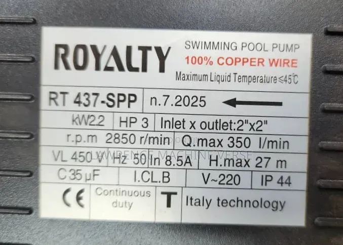 Swimming Pool Pump 3hp 2.2kw Single Phase