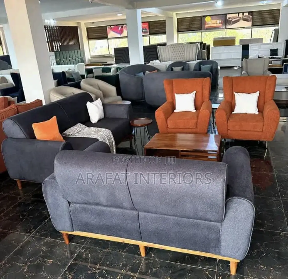 Modern Gray Sectional Sofa Set