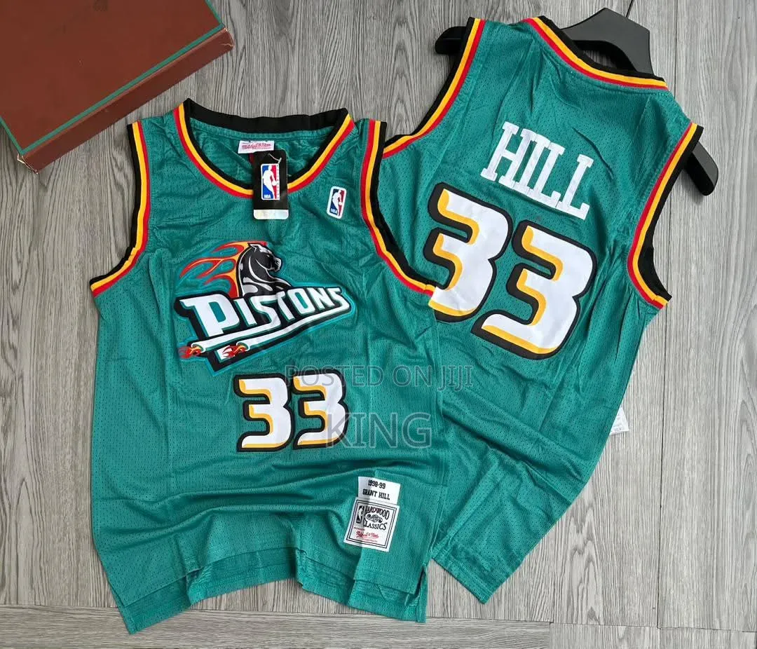 Mitchell Ness Hardwood Classics Detroit Pistons Grant Hill Jersey