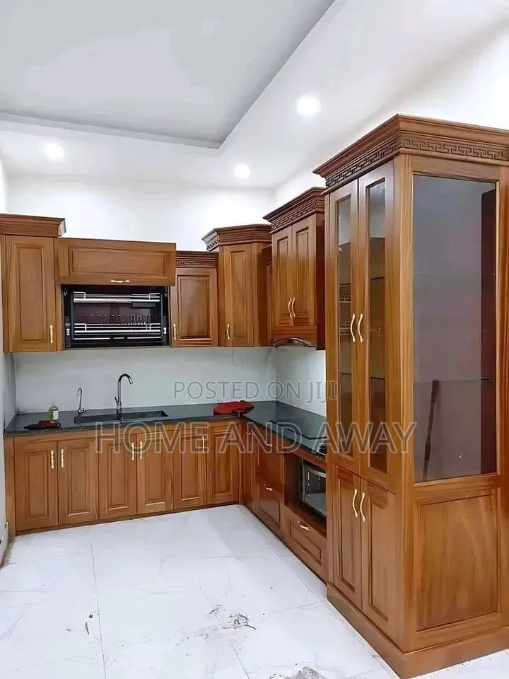 Eliud L Shaped Wooden Kitchen Cabinets From 9,500,000/- In Any Colour