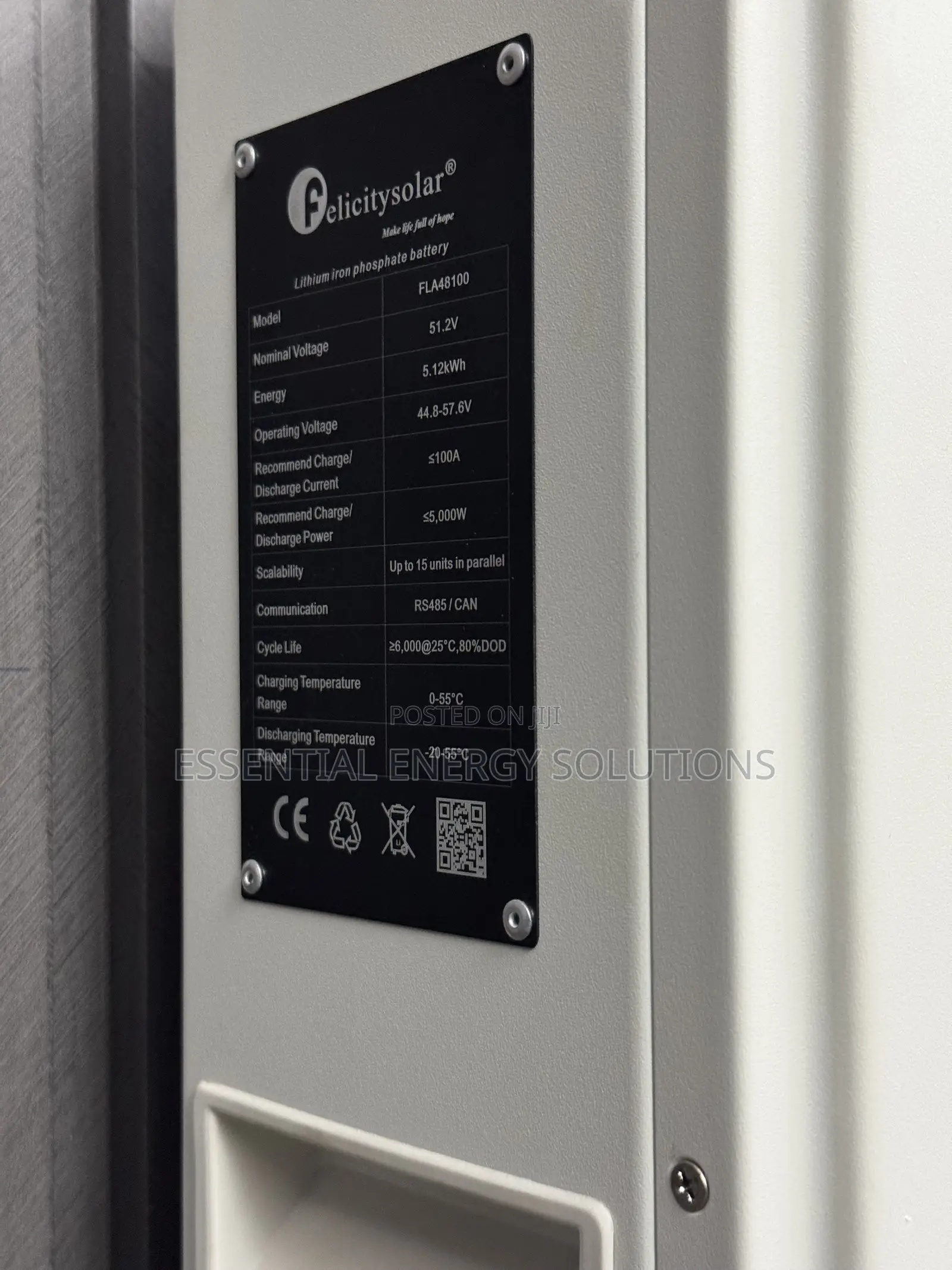 5kwh 100ah 48v Felicity Lithium Battery
