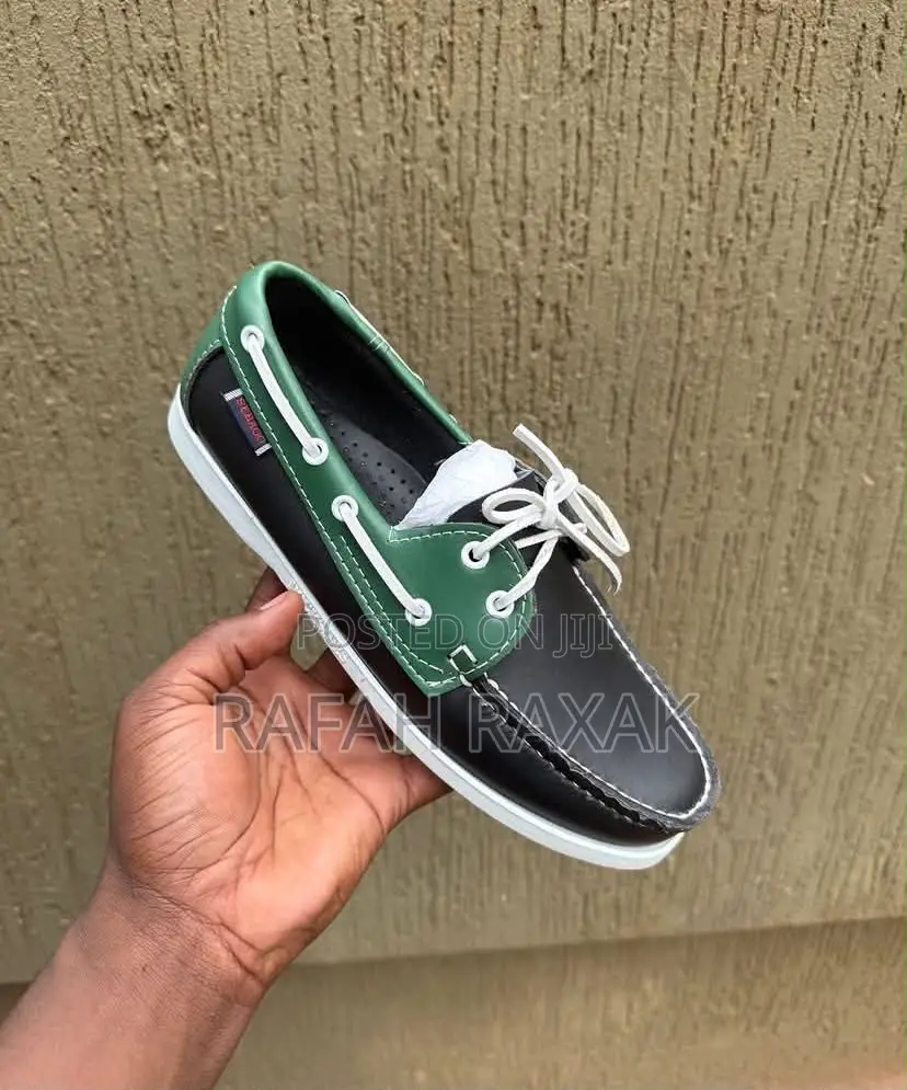 Original Black/Green Sebago Boat Shoes
