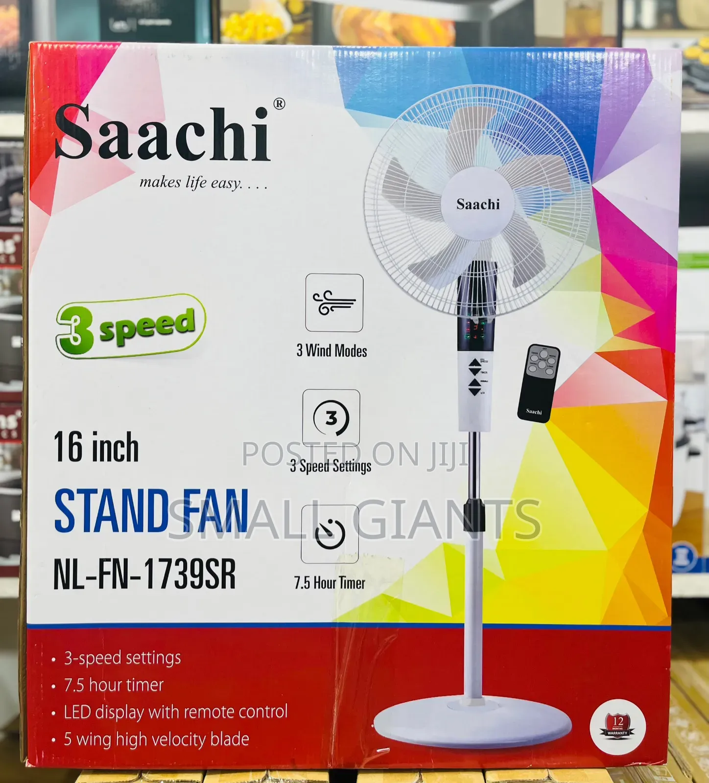 Saachi 16 Inch Stand Fan