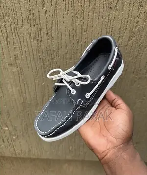 Men’S Classic Black/White Platinum Sebago Dockside Boat Shoes