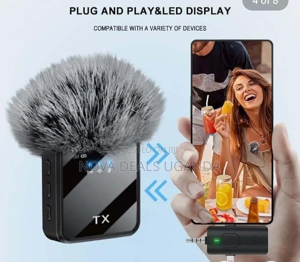 F11-2 Wireless Collar Microphone for iPhone/Android/Type C 3 in 1