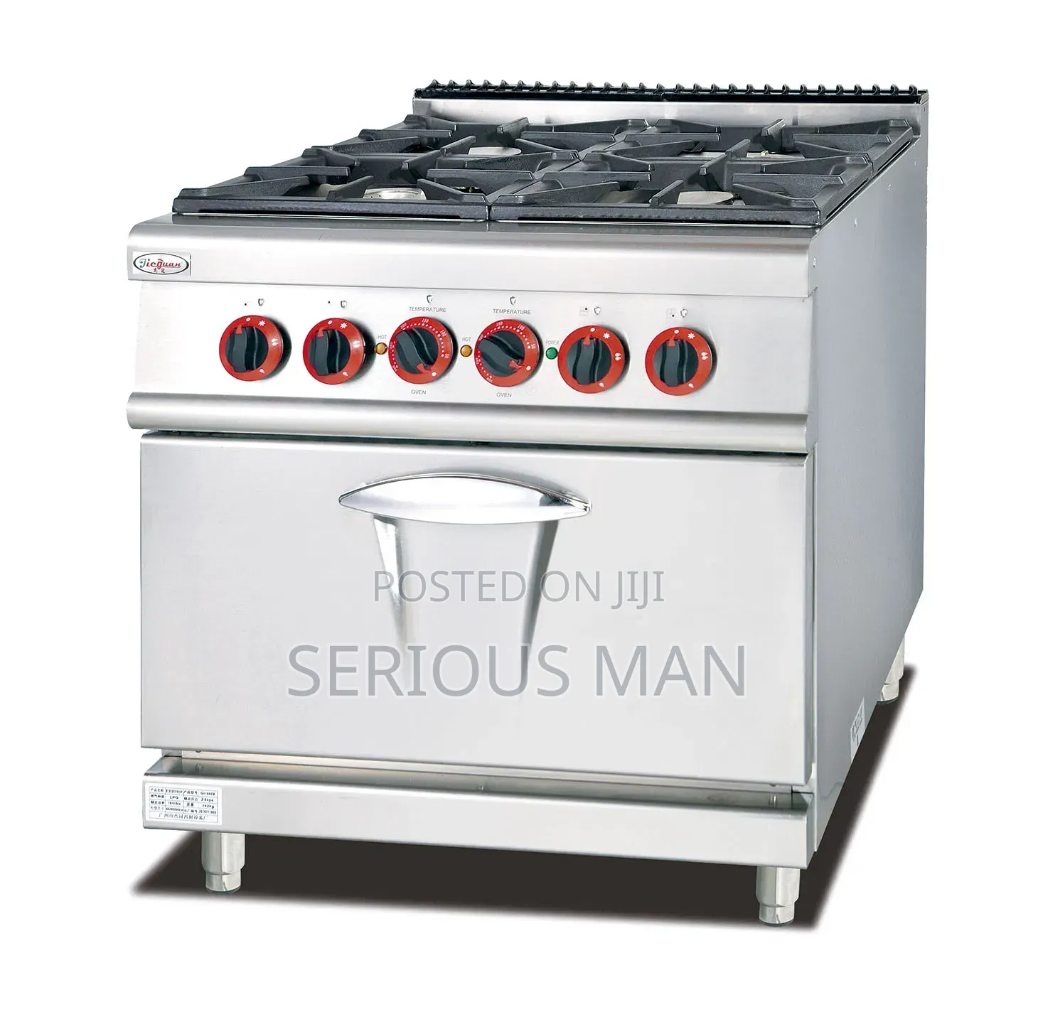 Commercial Stainless Steel Gas Range