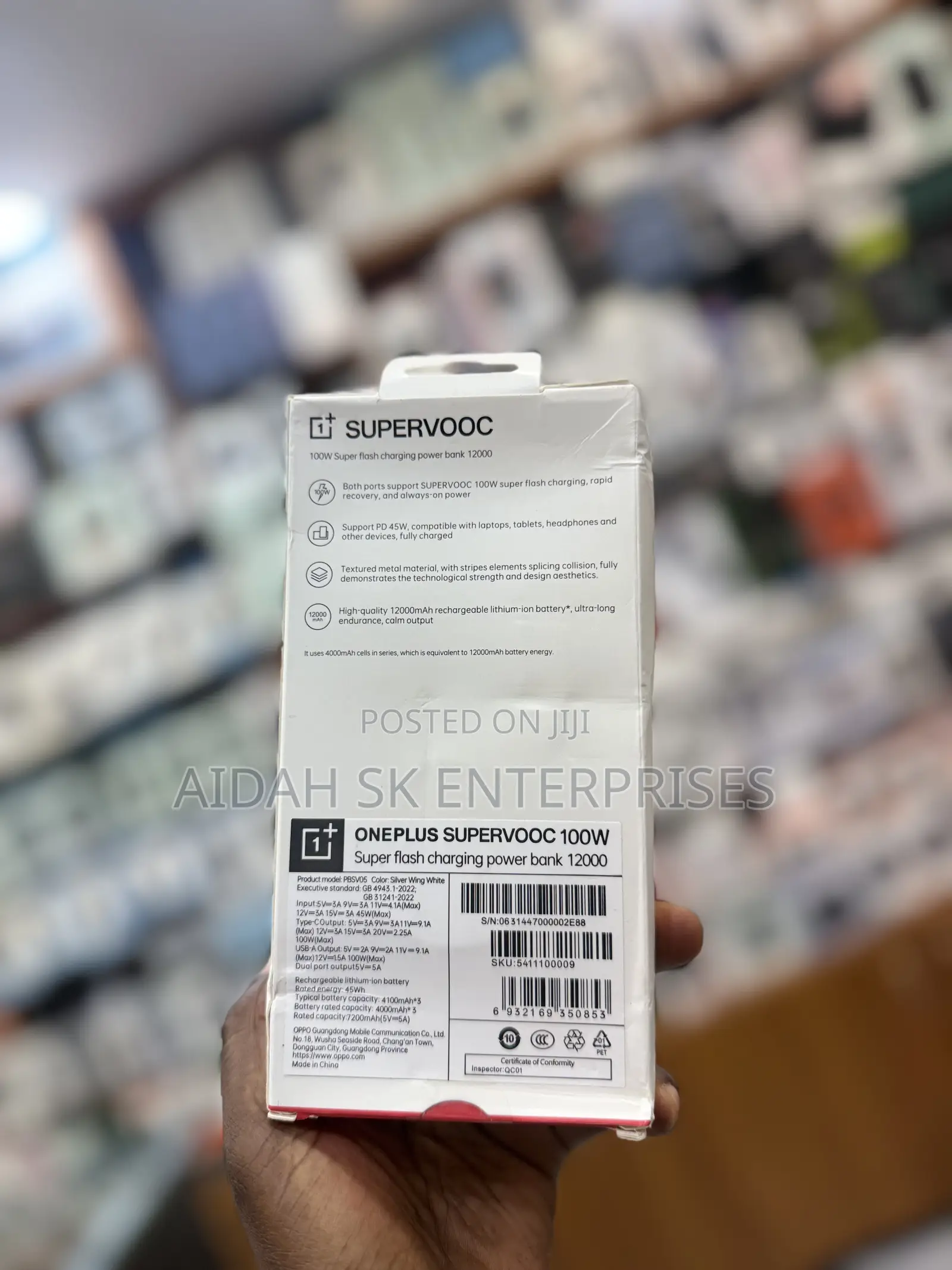 Oneplus Pbsv05 100w Supervooc Portable 12000mah Powerbank