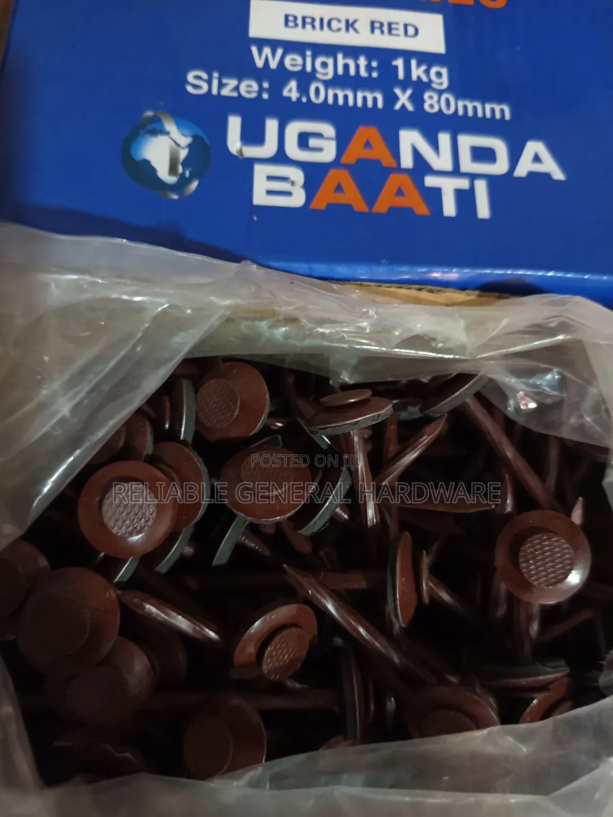 Roofing Nails Brick Red Uganda Baati 1kg