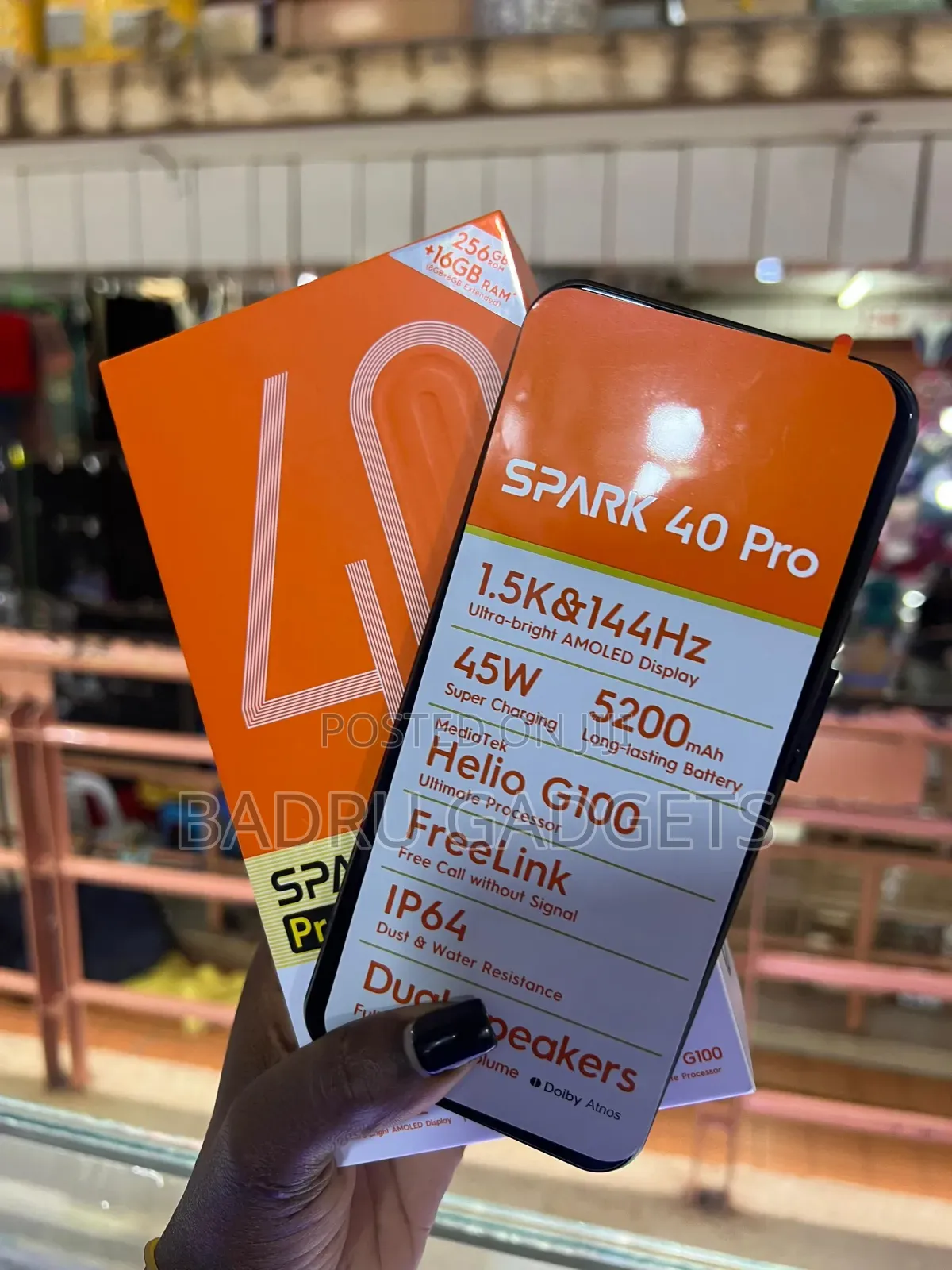 New Tecno Spark 40 Pro 256 GB Black
