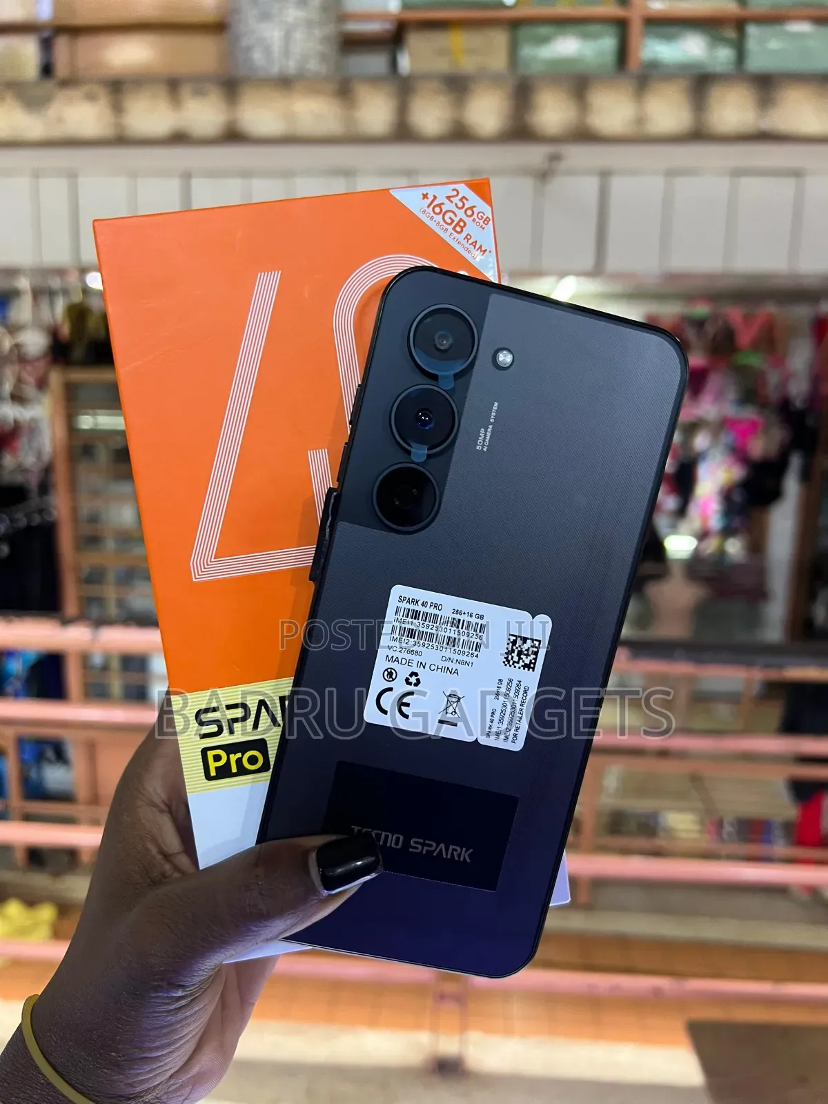 New Tecno Spark 40 Pro 256 GB Black