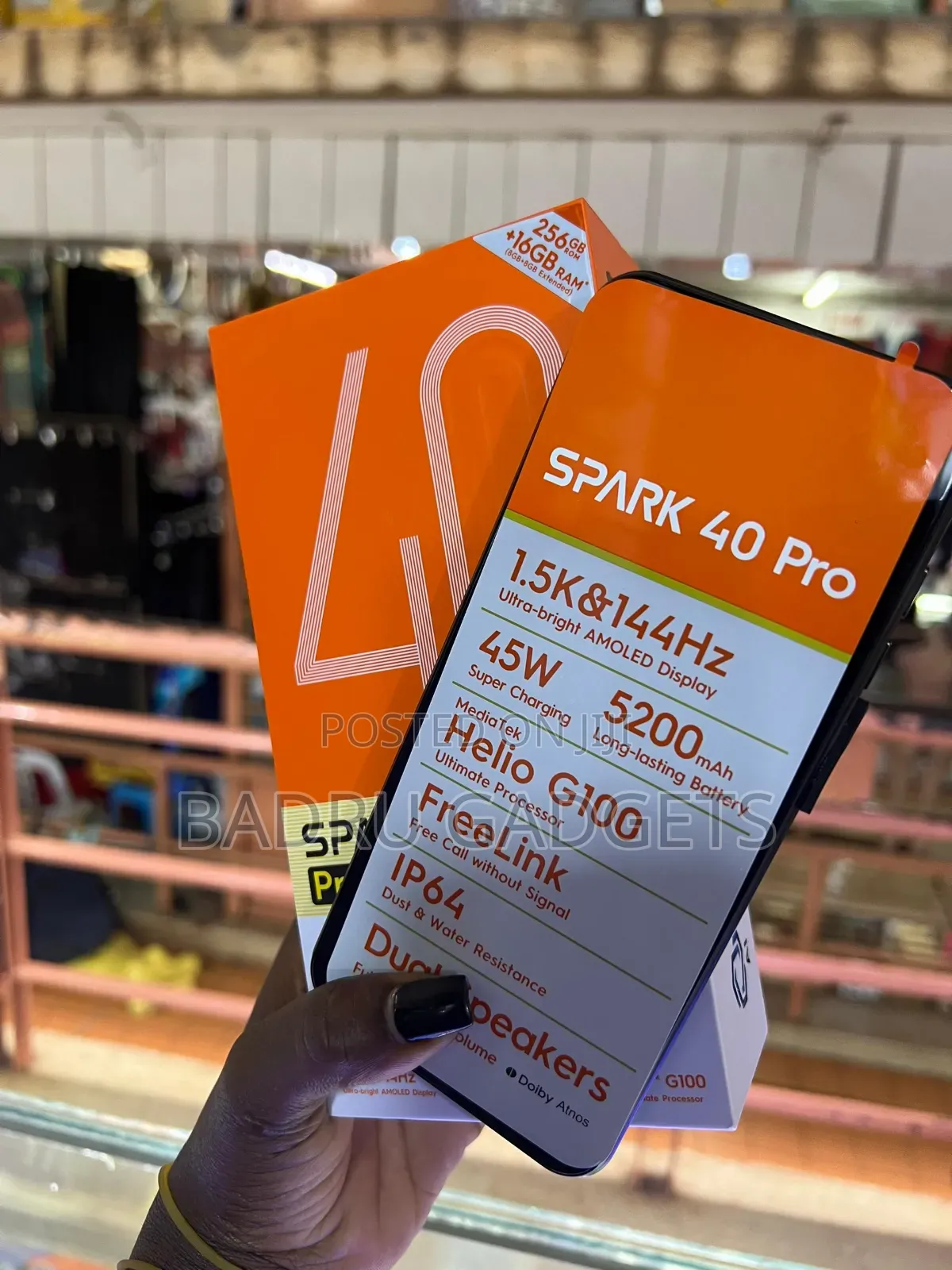 New Tecno Spark 40 Pro 256 GB Black
