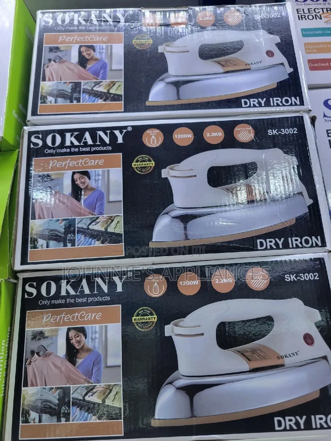 Sokany Dry Iron 1yr Warranty