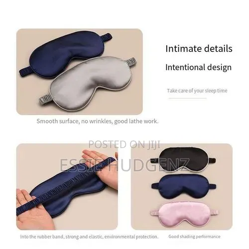 Silk-Like Sleep Eye Mask – Full Blackout, Breathable Skin-Friendly