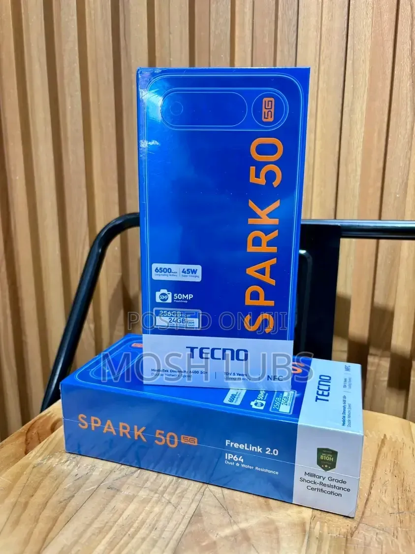 New Tecno Spark 50 128 GB Gray