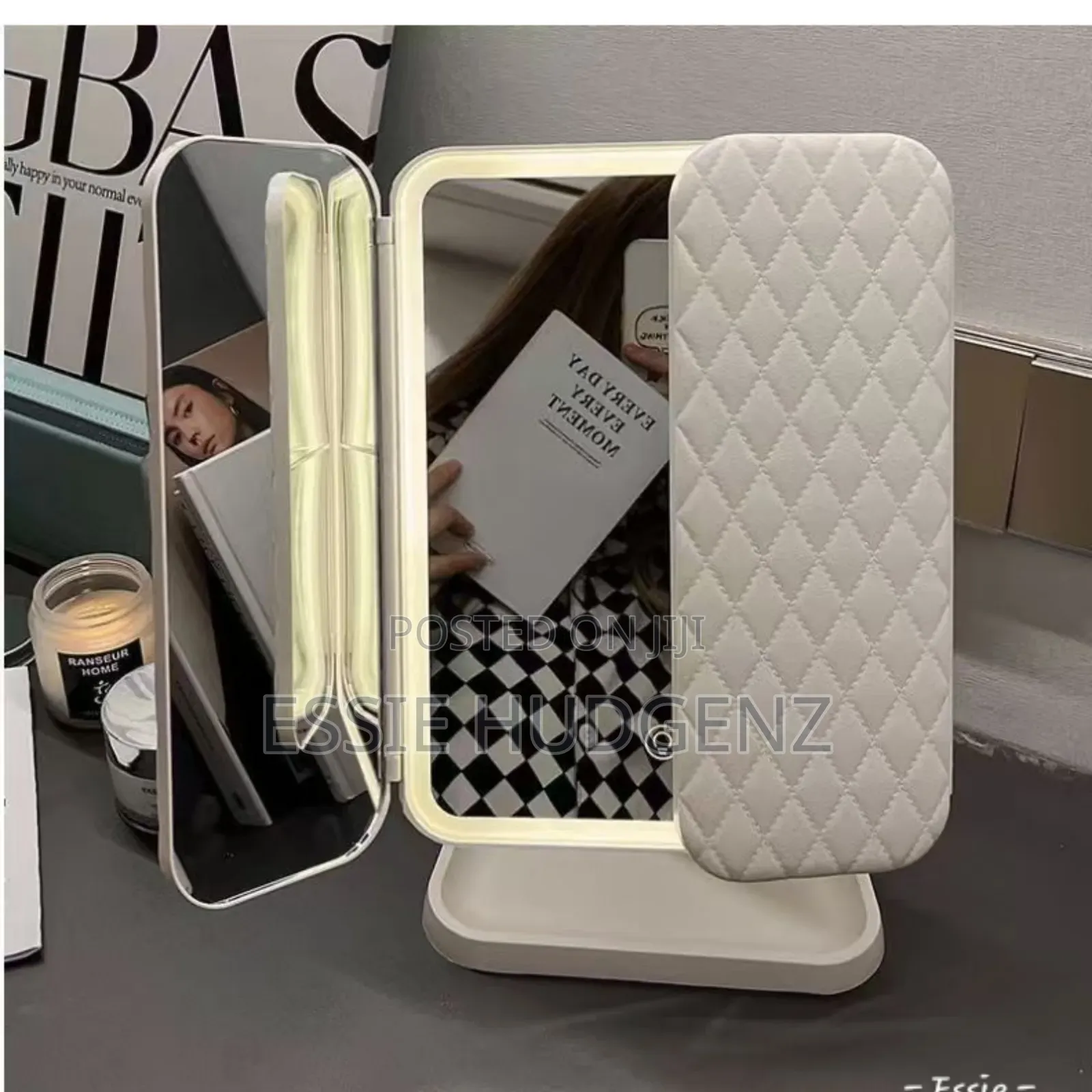 Trifold Led Makeup Mirror