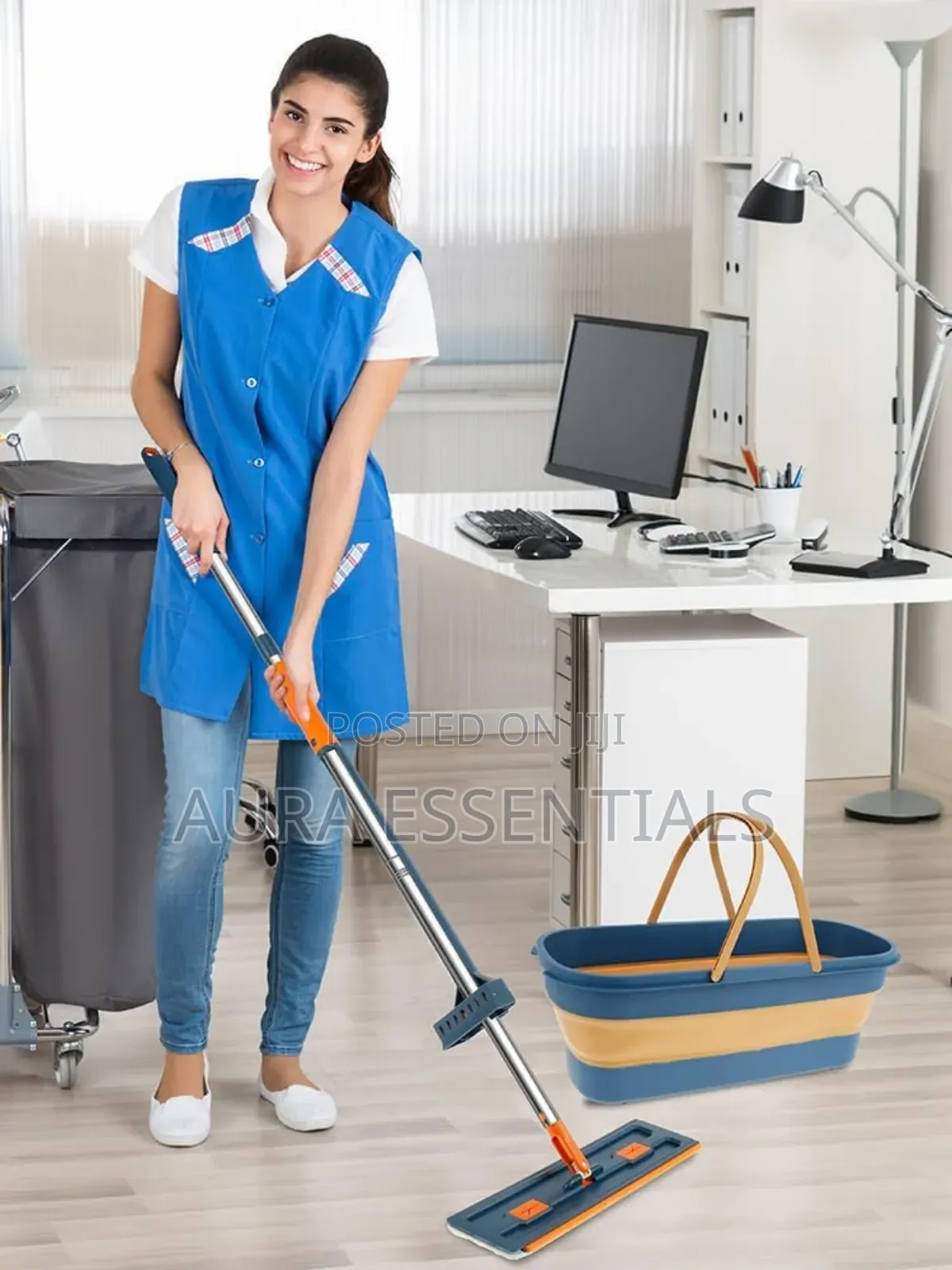 360° Rotating Hands Free Microfiber Flat Floor Mop