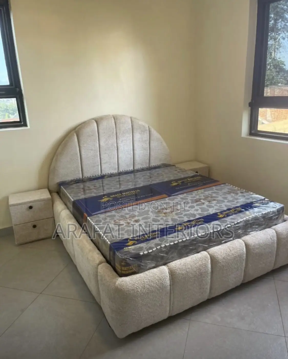 New Bedroom Goals Unlocked  This Soft Curved Headboard Bed