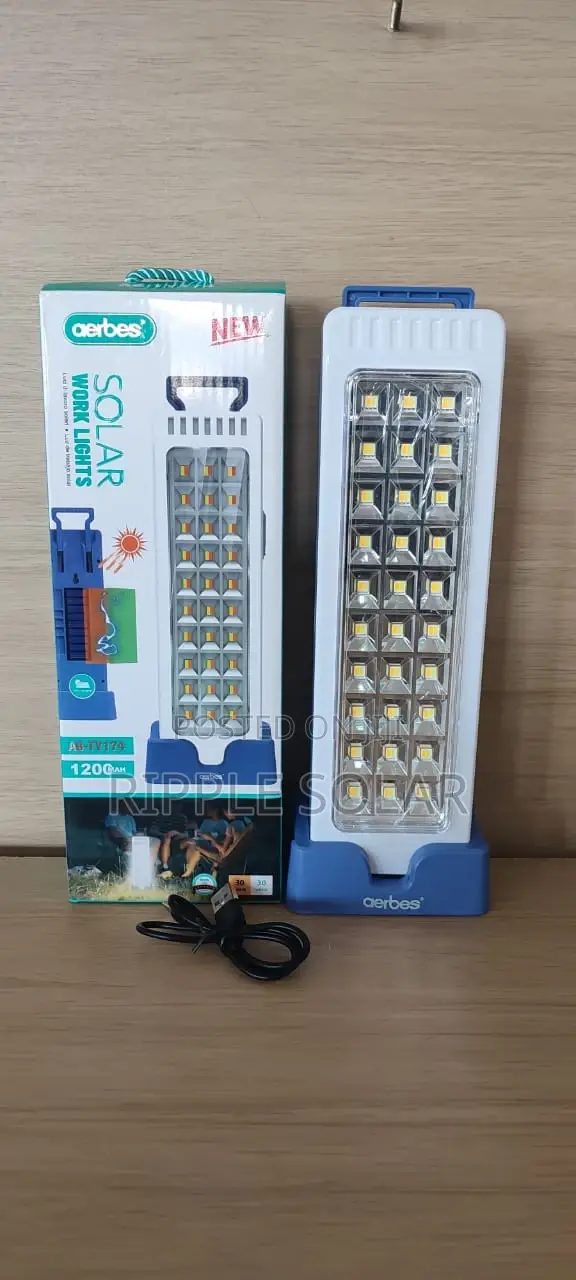 Aerbes Ab-Ty174 Solar Work Light Rechargeable 24 Led Emergency Lamp
