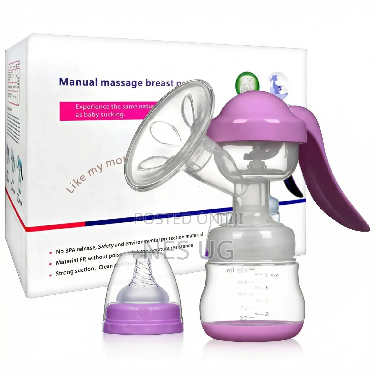 Manual Breast Pump Adjustable Suction Silicone Hand Breast Pump