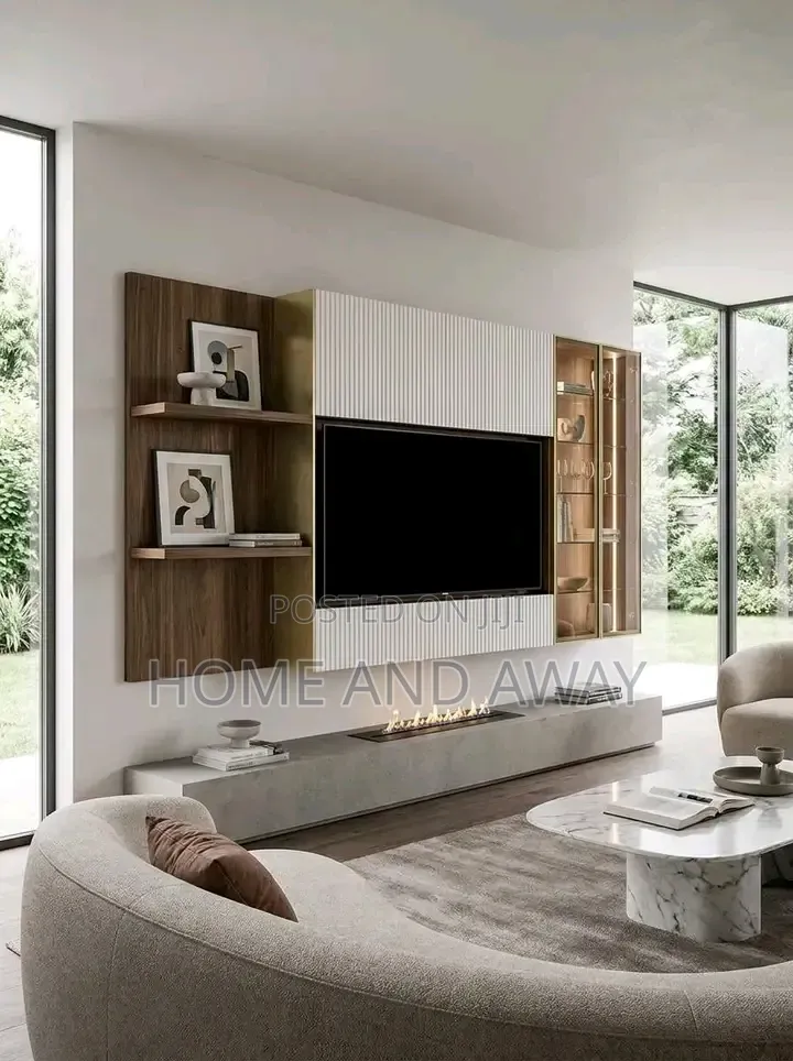 Meryline Wall Unit Tv Stands From 2,000,000/- In Any Colour. Order Now