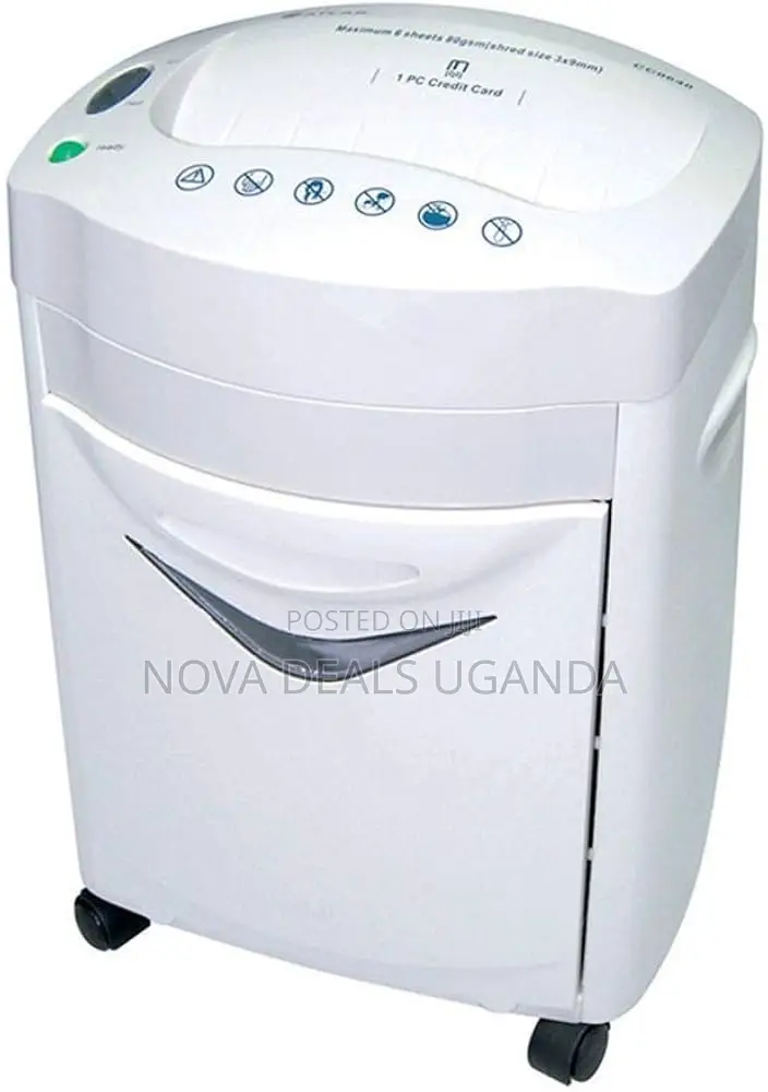 Atlas Cross Cut Paper Shredder 3x9mm 6sheet (White)Automatic Startstop