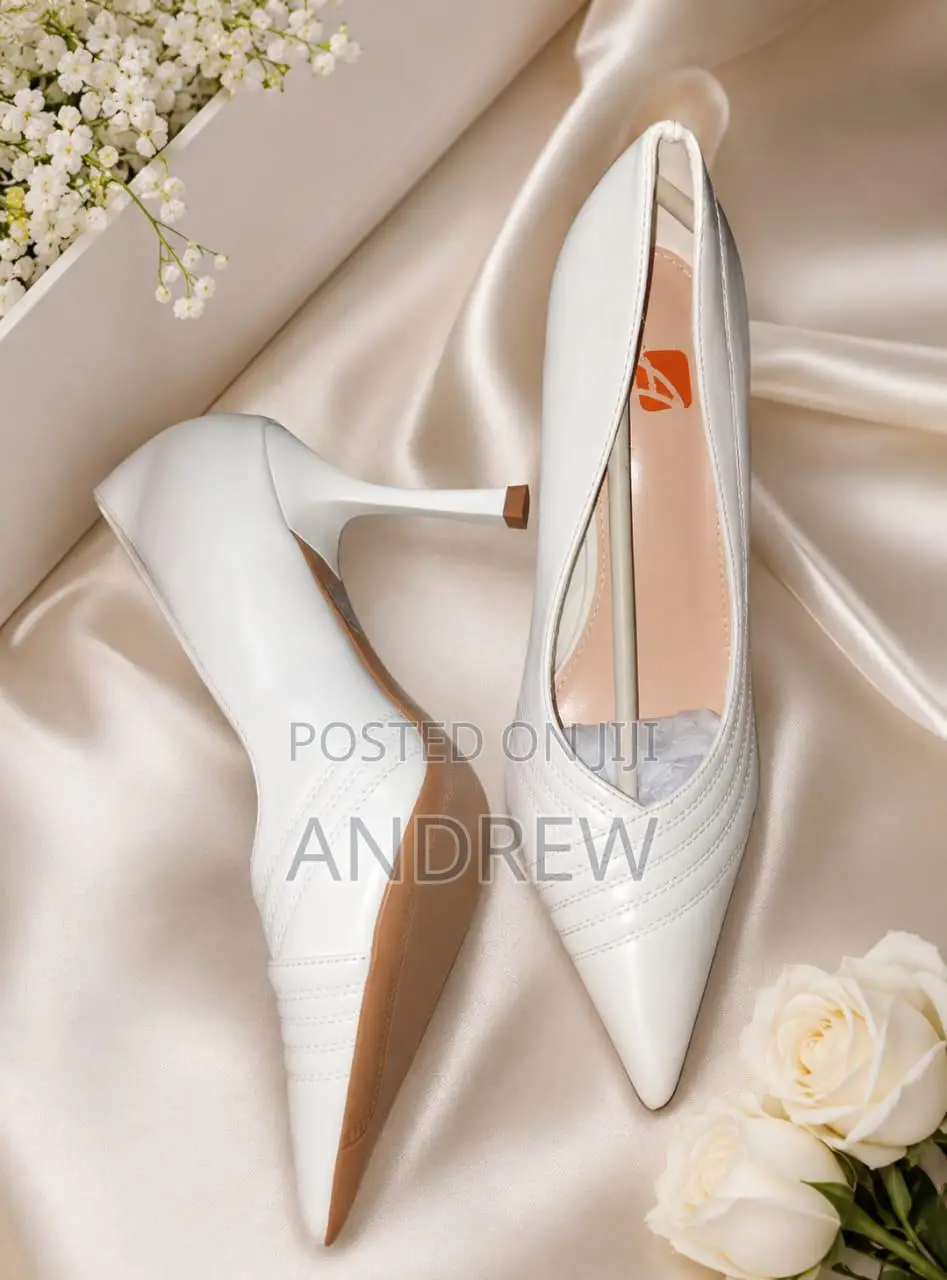 Luxury White High Heels for Ladies – Wedding, Office Party Shoes