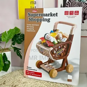 Supermarket Shopping Cart Toy Play Set (52 Pieces).